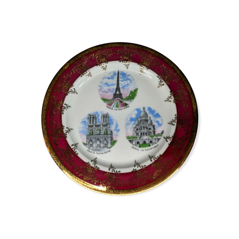 Vintage Porcelain Limoges Paris Souvenir Plate